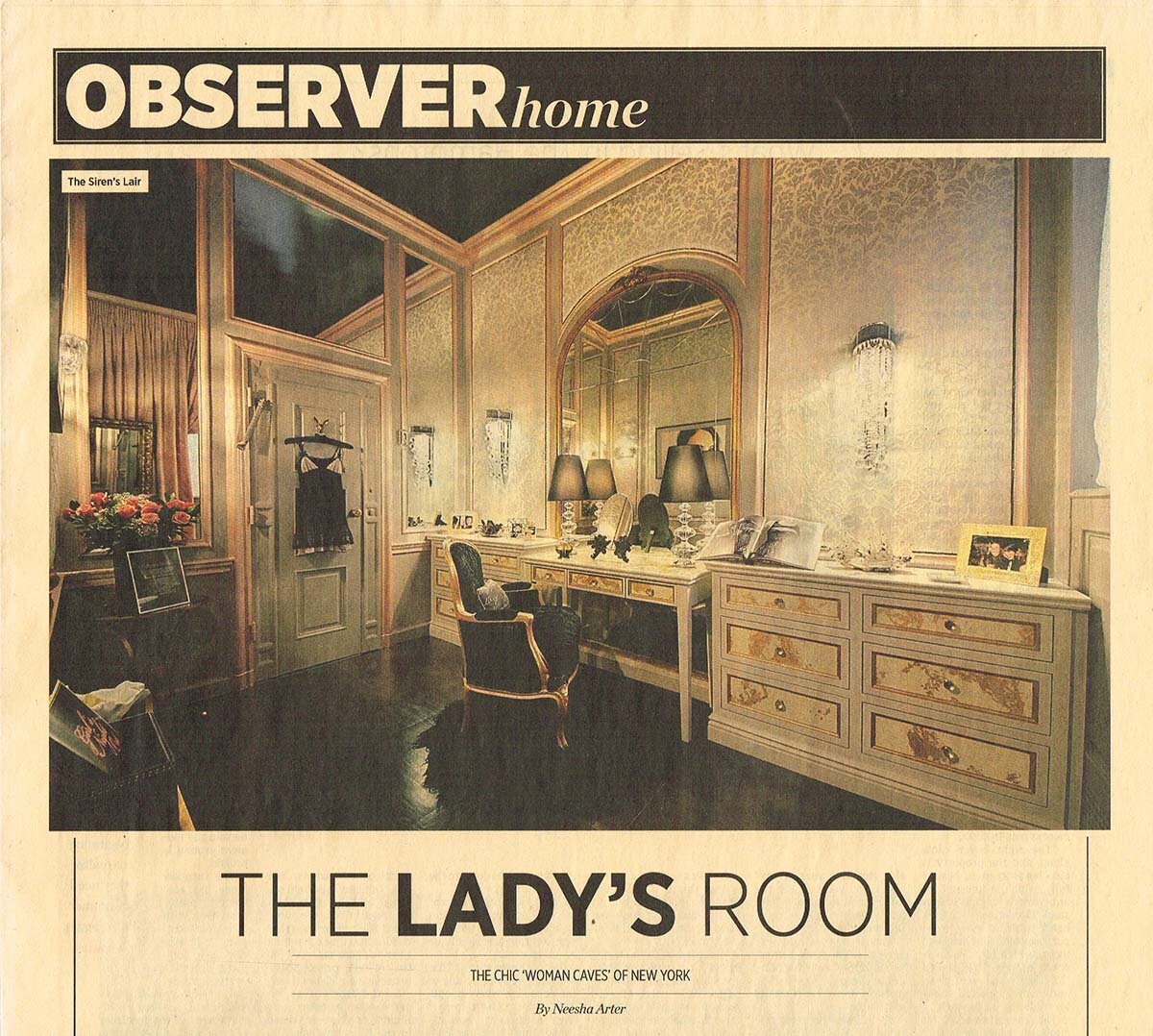 Best interior designer brooklyn claudia giselle design showhouse feminine sexy luxurious dressing room
